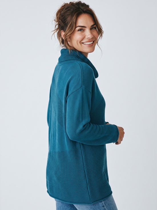 neon buddha Sweaters - Pure Knits by Neon Buddha, cowl neck, cotton tunic sweater. Size large GUC
